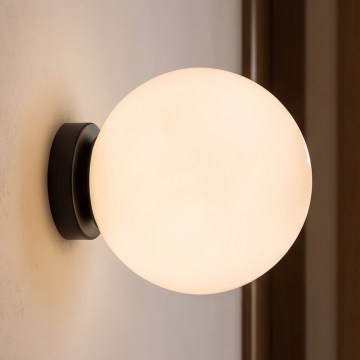 BRILAGI - Vägglampa POLOS 1xE27/40W/230V Ø 20 cm svart