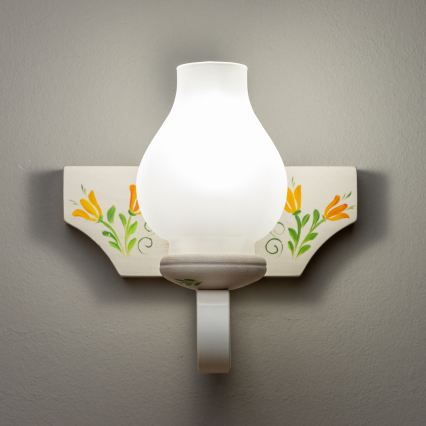 Brilagi - Vägglampa QUEEN 1xE14/40W/230V bok/grädde