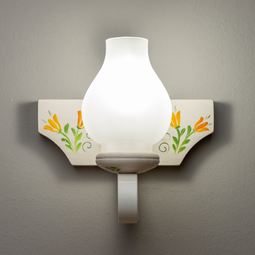 Brilagi - Vägglampa QUEEN 1xE14/40W/230V bok/grädde