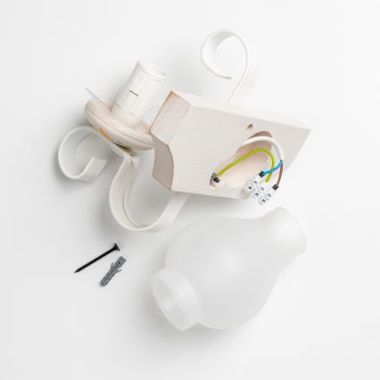 Brilagi - Vägglampa QUEEN 1xE14/40W/230V bok/grädde