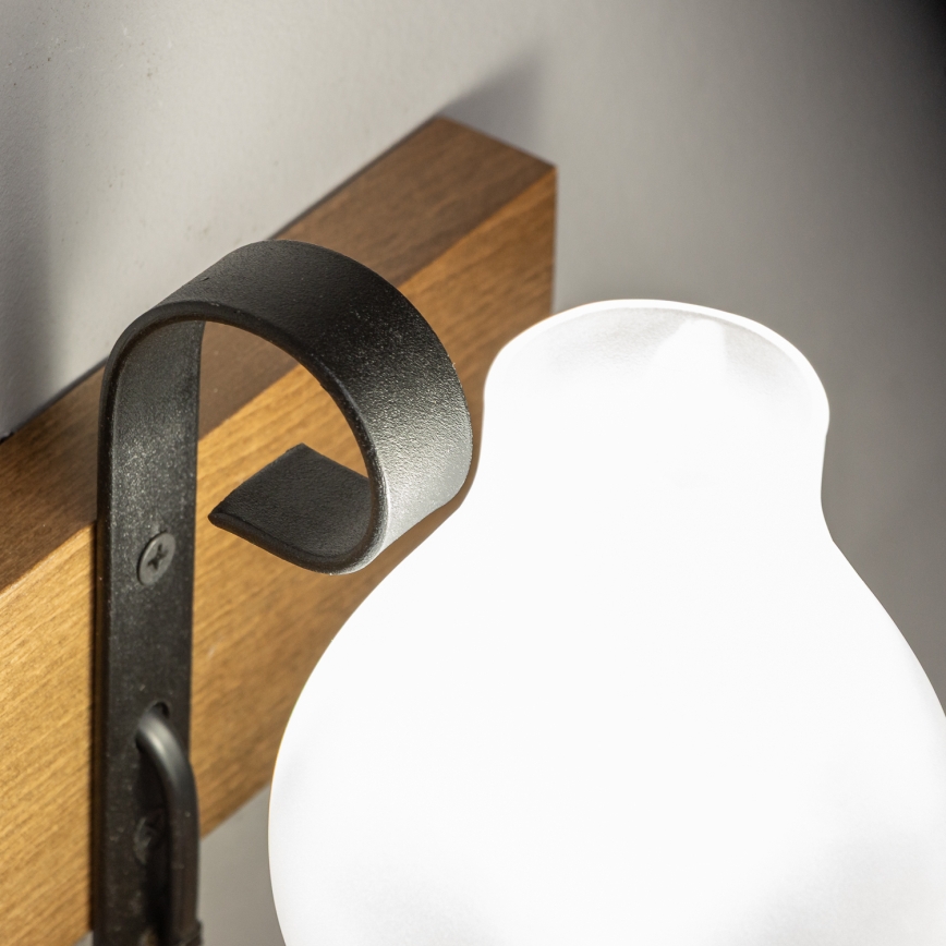 Brilagi - Vägglampa QUEEN 1xE14/40W/230V bok/valnöt