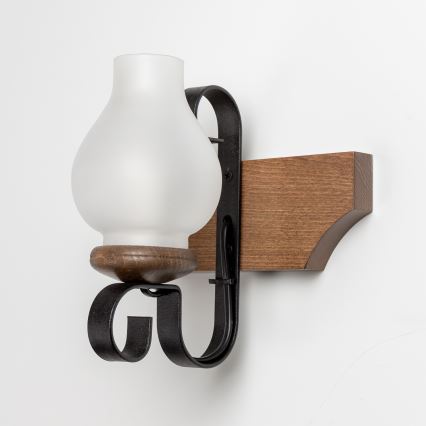 Brilagi - Vägglampa QUEEN 1xE14/40W/230V bok/valnöt