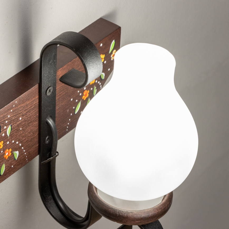 Brilagi - Vägglampa QUEEN 1xE14/40W/230V bok/wenge