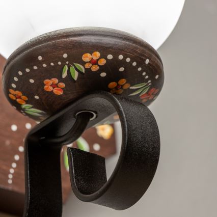 Brilagi - Vägglampa QUEEN 1xE14/40W/230V bok/wenge