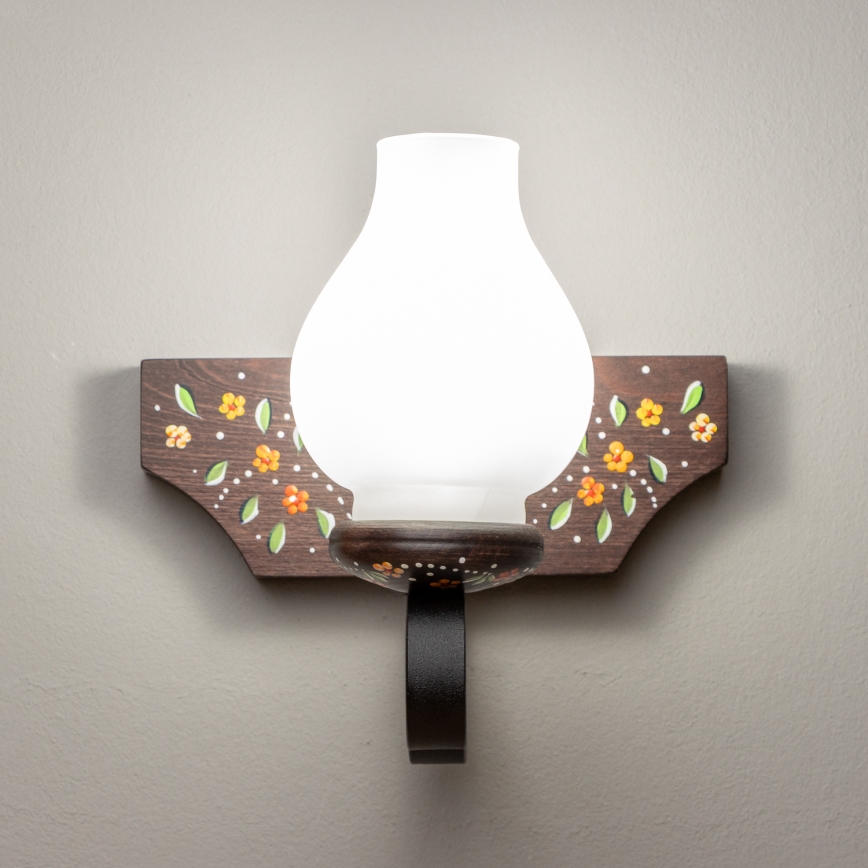 Brilagi - Vägglampa QUEEN 1xE14/40W/230V bok/wenge