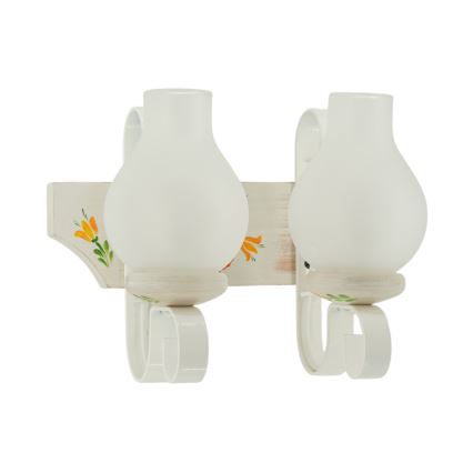 Brilagi - Vägglampa QUEEN 2xE14/40W/230V bok/krämvit