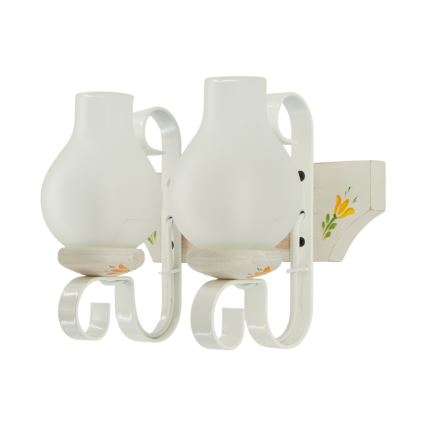 Brilagi - Vägglampa QUEEN 2xE14/40W/230V bok/krämvit