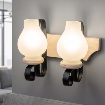 Brilagi - Vägglampa QUEEN 2xE14/40W/230V ek