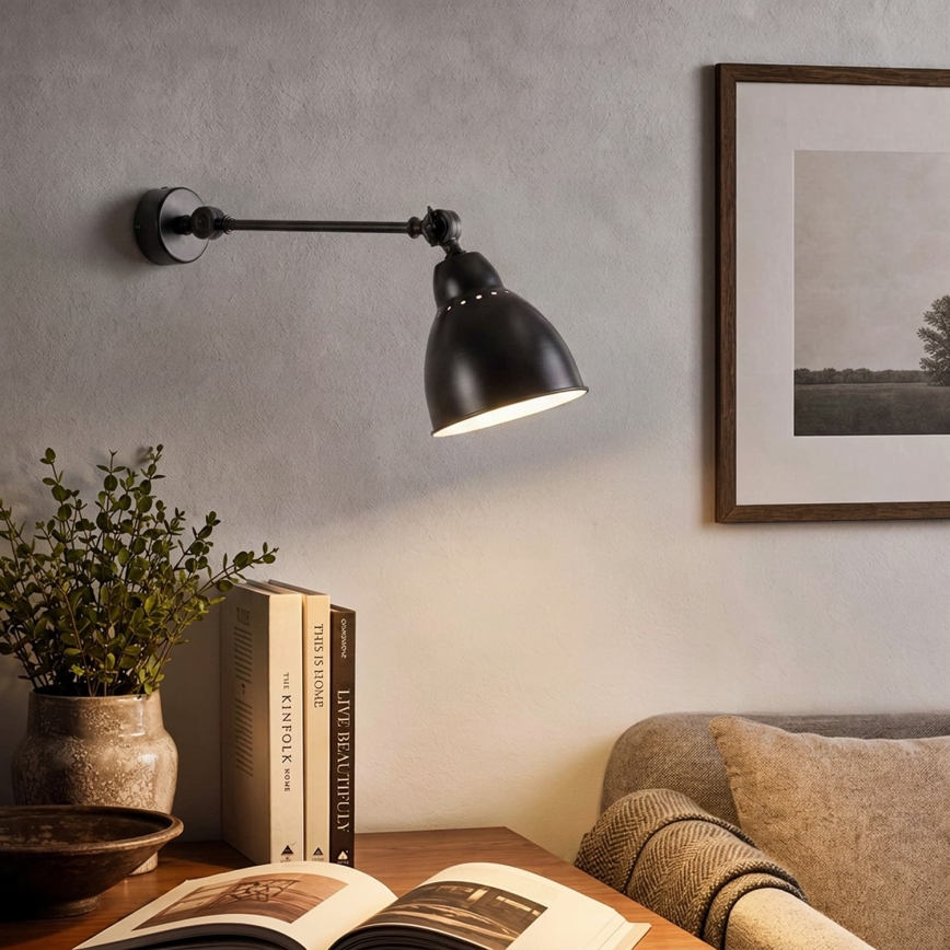 BRILAGI - Vägglampa QUILL 1xE27/40W/230V 40 cm svart