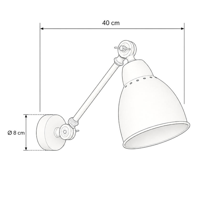 BRILAGI - Vägglampa QUILL 1xE27/40W/230V 40 cm svart