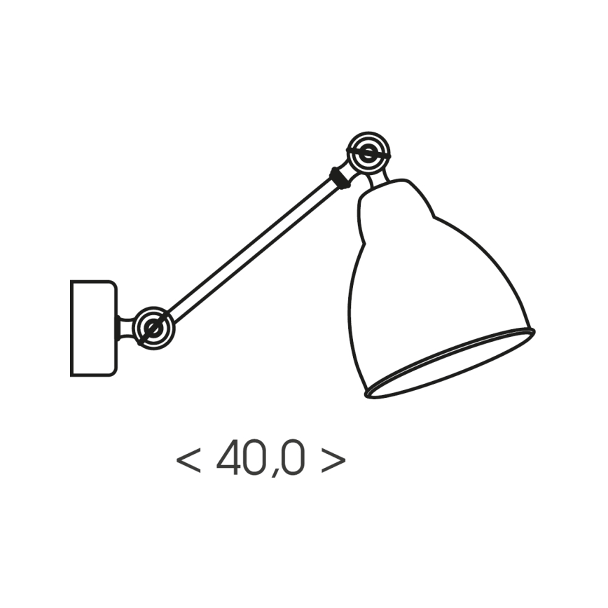 Brilagi - Vägglampa QUILL 1xE27/40W/230V 40 cm vit
