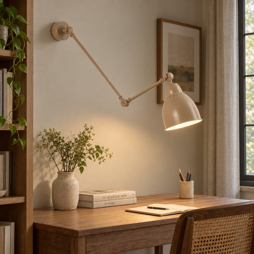 BRILAGI - Vägglampa QUILL 1xE27/40W/230V 83 cm beige