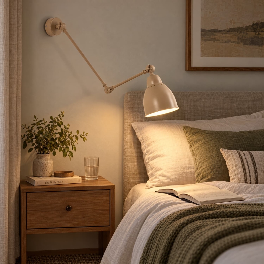 BRILAGI - Vägglampa QUILL 1xE27/40W/230V 83 cm beige