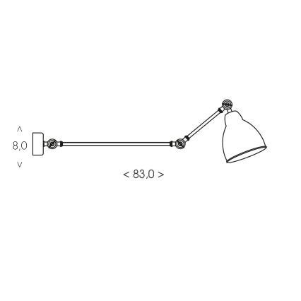 BRILAGI - Vägglampa QUILL 1xE27/40W/230V 83 cm svart