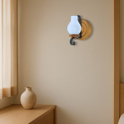 Brilagi - Vägglampa ROATA APLICA 1xE14/40W/230V bok