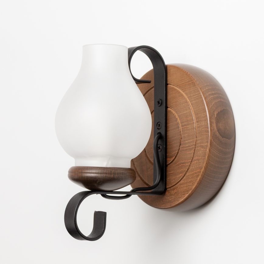 Brilagi - Vägglampa ROATA APLICA 1xE14/40W/230V bok/valnöt