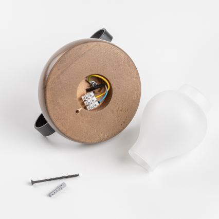 Brilagi - Vägglampa ROATA APLICA 1xE14/40W/230V bok/valnöt