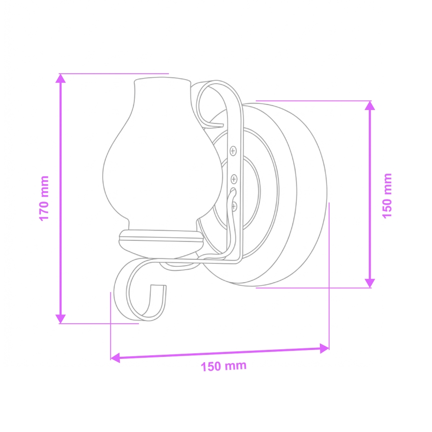 Brilagi - Vägglampa ROATA APLICA 1xE14/40W/230V bok/valnöt