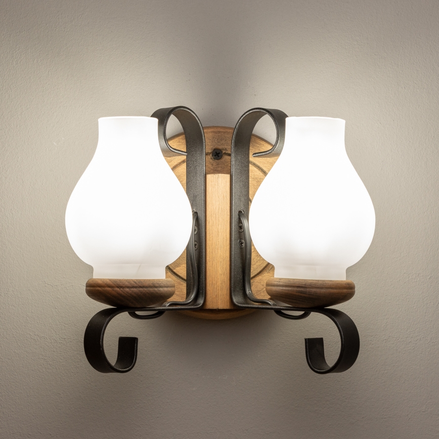 Brilagi - Vägglampa ROATA APLICA 2xE14/40W/230V bok