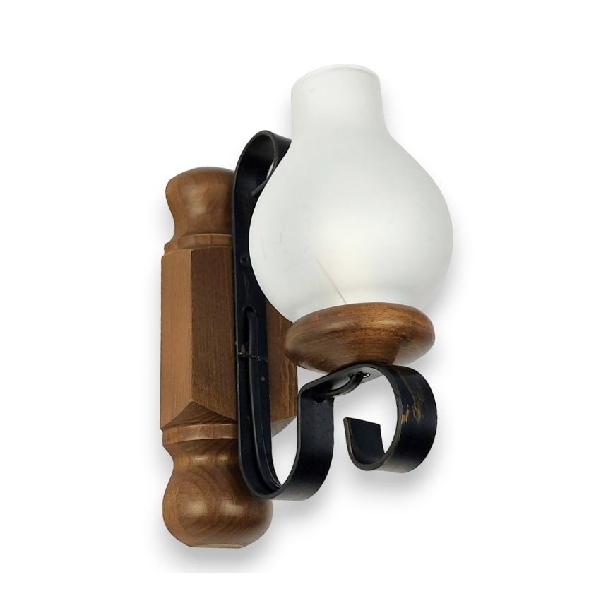 Brilagi - Vägglampa RUSTIC 1xE14/40W/230V bok/valnöt