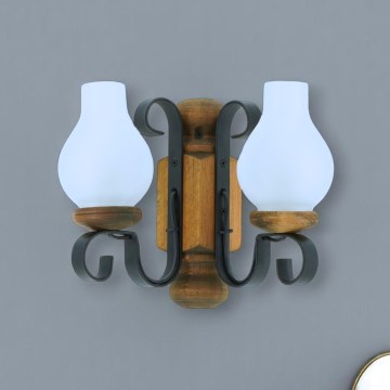 Brilagi - Vägglampa RUSTIC 2xE14/40W/230V bok