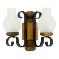 Brilagi - Vägglampa RUSTIC 2xE14/40W/230V bok/valnöt