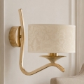 BRILAGI - Vägglampa SAPHIRE 1xE27/15W/230V krämvit/guld/patina