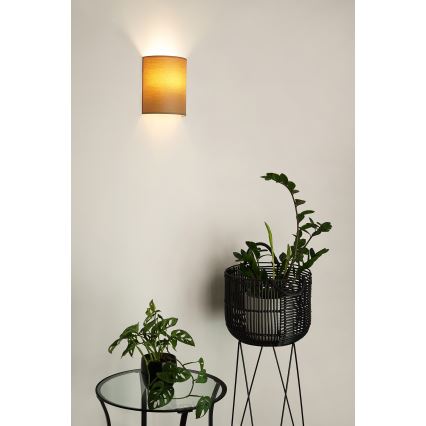 Brilagi - Vägglampa SEMI 1xE27/15W/230V diameter 20 cm beige