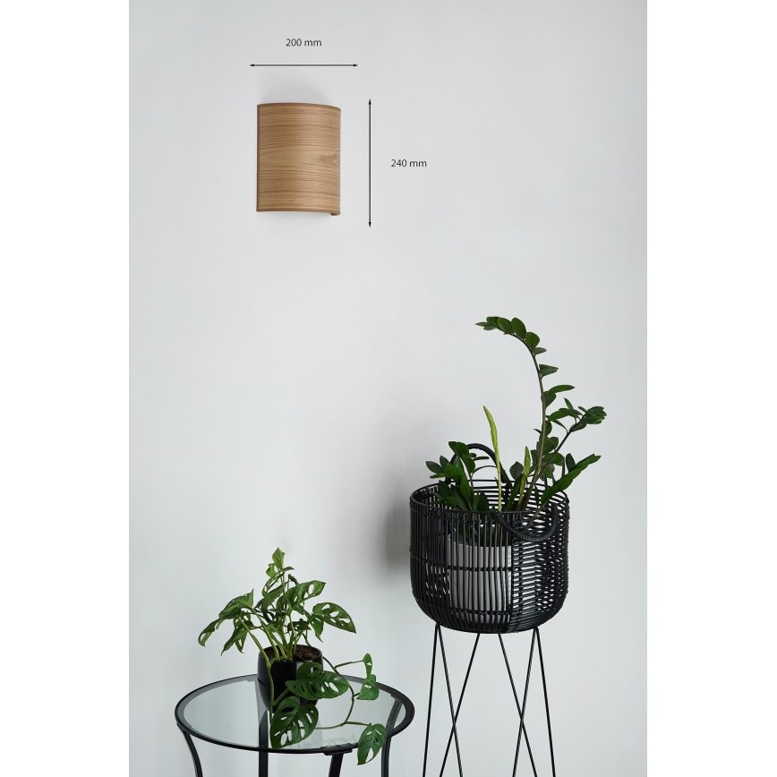 Brilagi - Vägglampa SEMI 1xE27/15W/230V diameter 20 cm brun