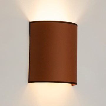 Brilagi - Vägglampa SEMI 1xE27/15W/230V Ø 20 cm brun