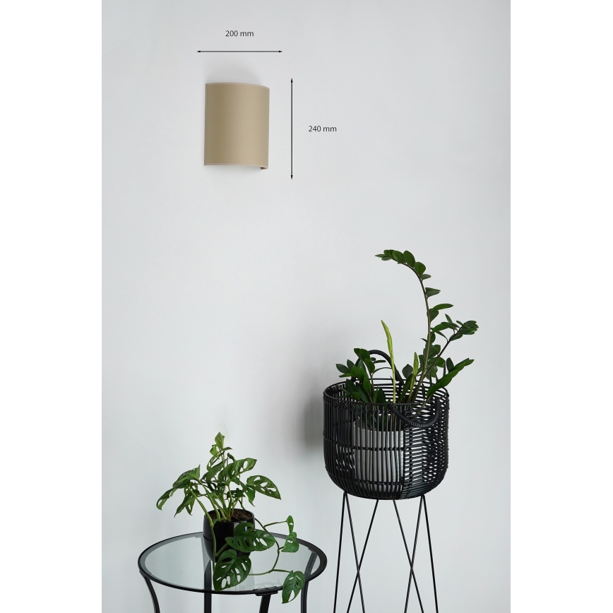 Brilagi - Vägglampa SEMI 1xE27/15W/230V Ø 20 cm beige