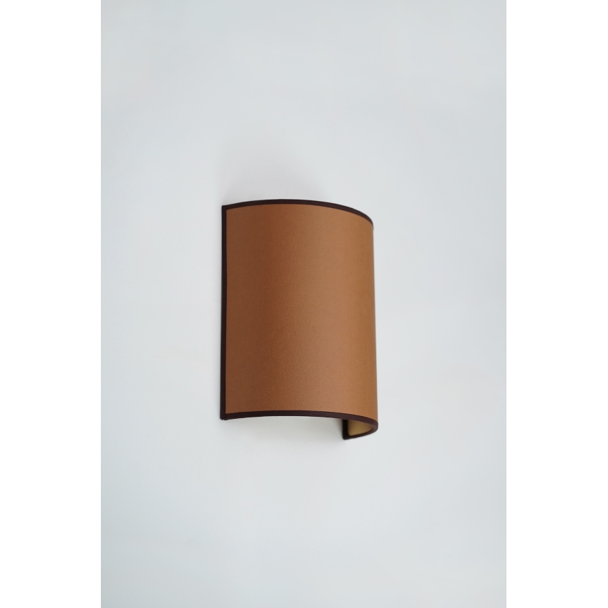 Brilagi - Vägglampa SEMI 1xE27/15W/230V Ø 20 cm brun