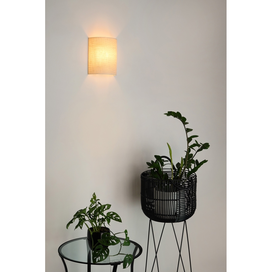 Brilagi - Vägglampa SEMI 1xE27/15W/230V Ø 20 cm krämvit
