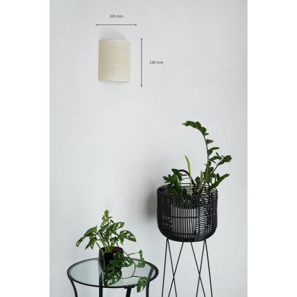 Brilagi - Vägglampa SEMI 1xE27/15W/230V Ø 20 cm krämvit