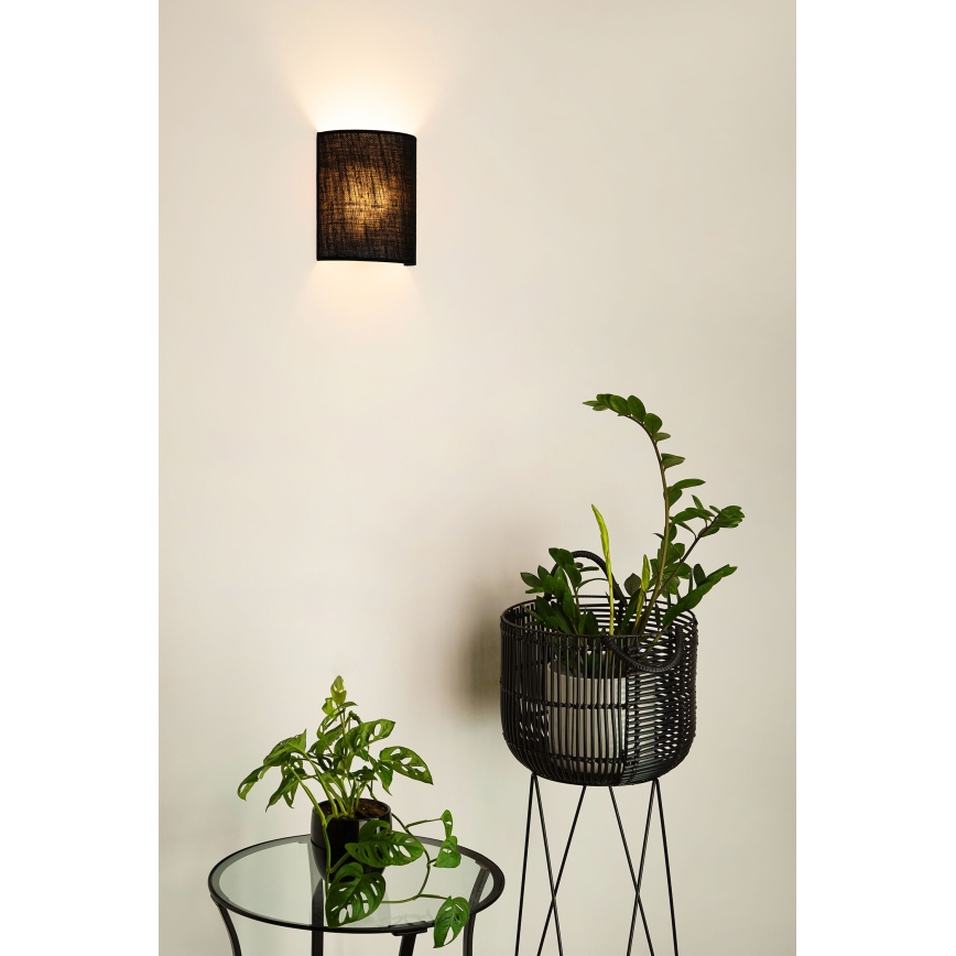 Brilagi - Vägglampa SEMI 1xE27/15W/230V Ø 20 cm svart