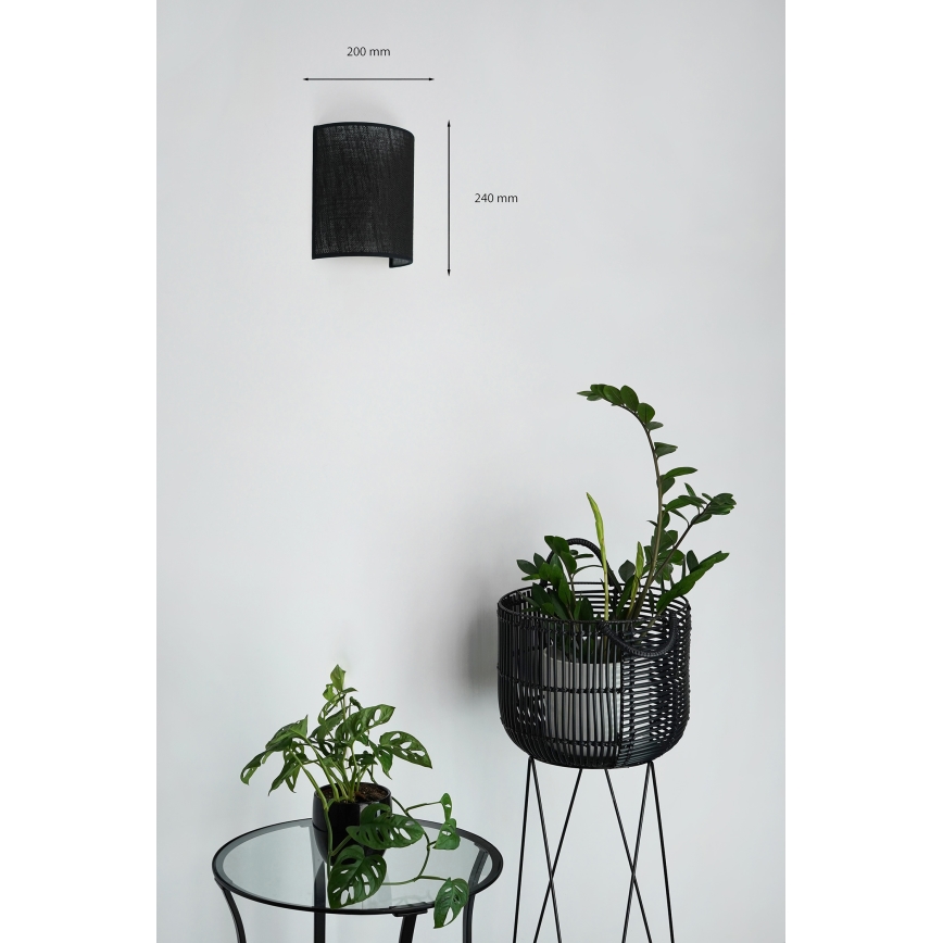 Brilagi - Vägglampa SEMI 1xE27/15W/230V Ø 20 cm svart