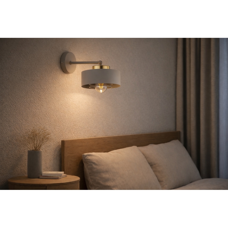 Brilagi - Vägglampa SPRING 1xE27/60W/230V beige/guld
