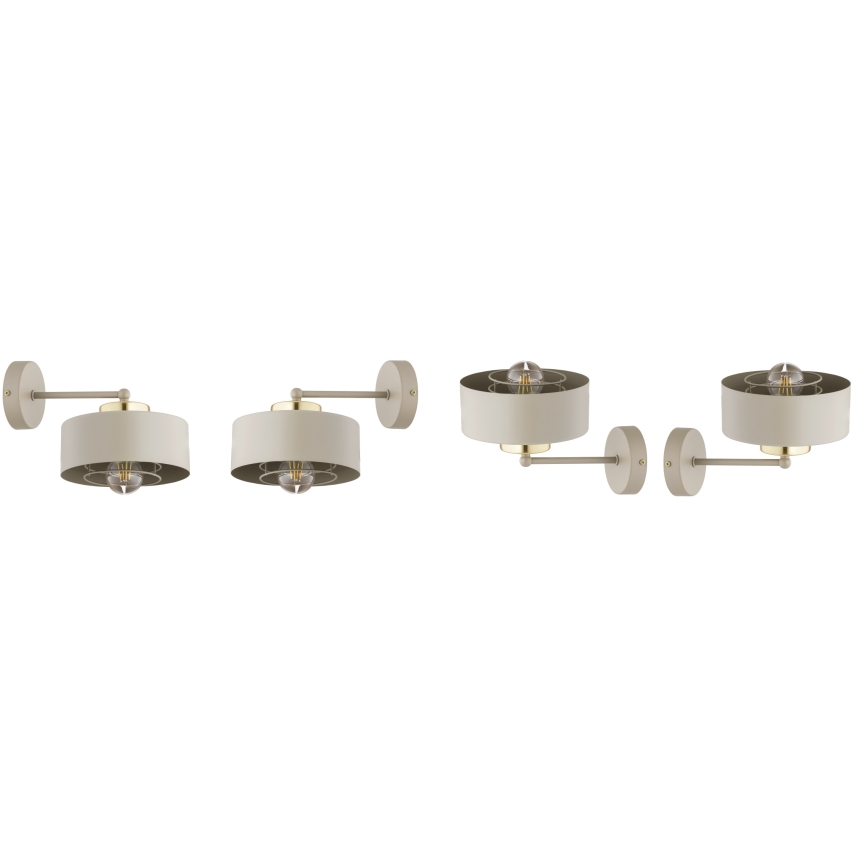 Brilagi - Vägglampa SPRING 1xE27/60W/230V beige/guld