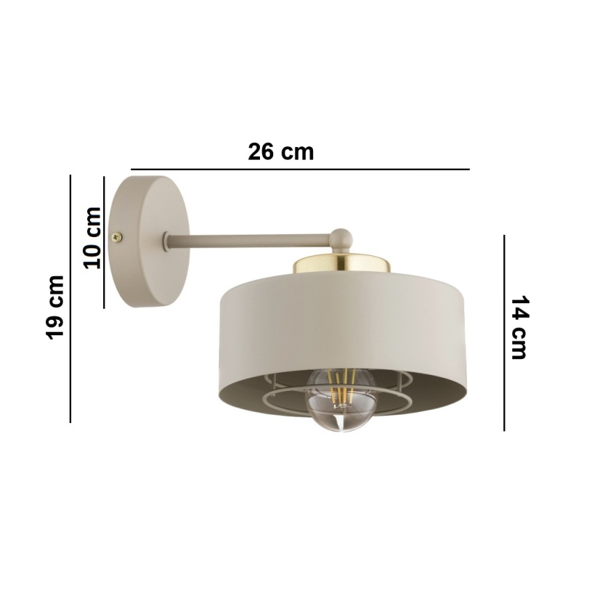 Brilagi - Vägglampa SPRING 1xE27/60W/230V beige/guld