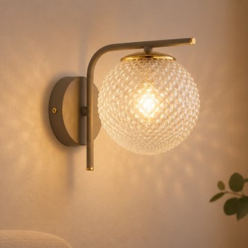 BRILAGI - Vägglampa STELLA 1xE27/60W/230V beige/guld