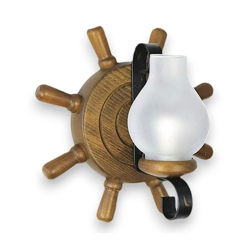 Brilagi - Vägglampa TIMONA 1xE14/40W/230V bok/valnöt