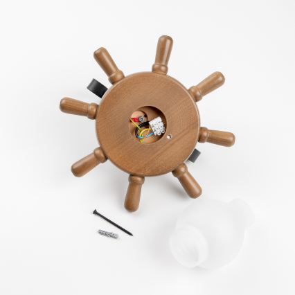 Brilagi - Vägglampa TIMONA 1xE14/40W/230V bok/valnöt
