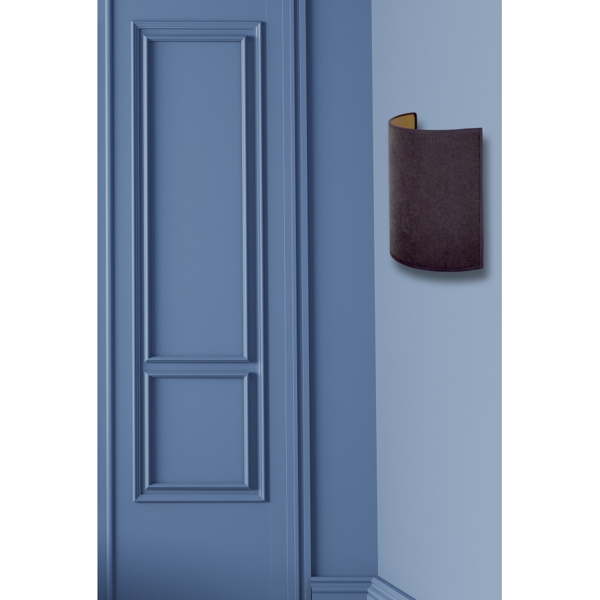 Brilagi - Vägglampa VELVET 1xE27/40W/230V grå