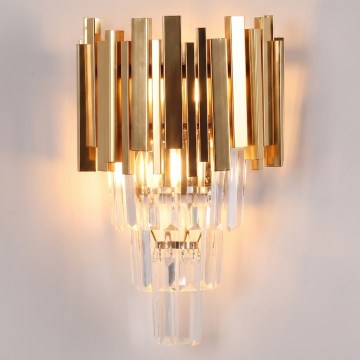 Brilagi - Vägglampa VERVE 2xE14/40W/230V guld