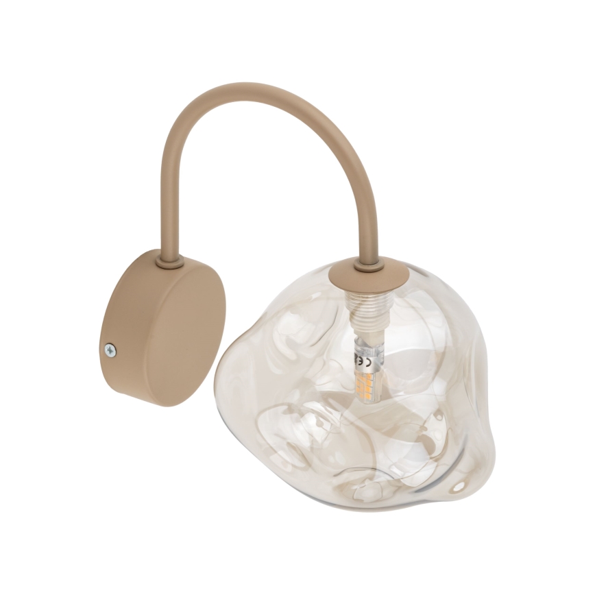 Brilagi - Vägglampa VULCANO 1xG9/8W/230V beige/rökfärgad beige