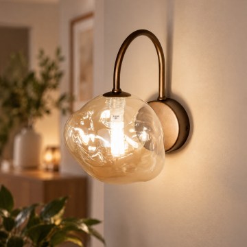 BRILAGI - Vägglampa VULCANO 1xG9/8W/230V brons/rökbeige