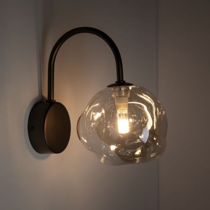 Brilagi - Vägglampa VULCANO 1xG9/8W/230V brun/rökig beige