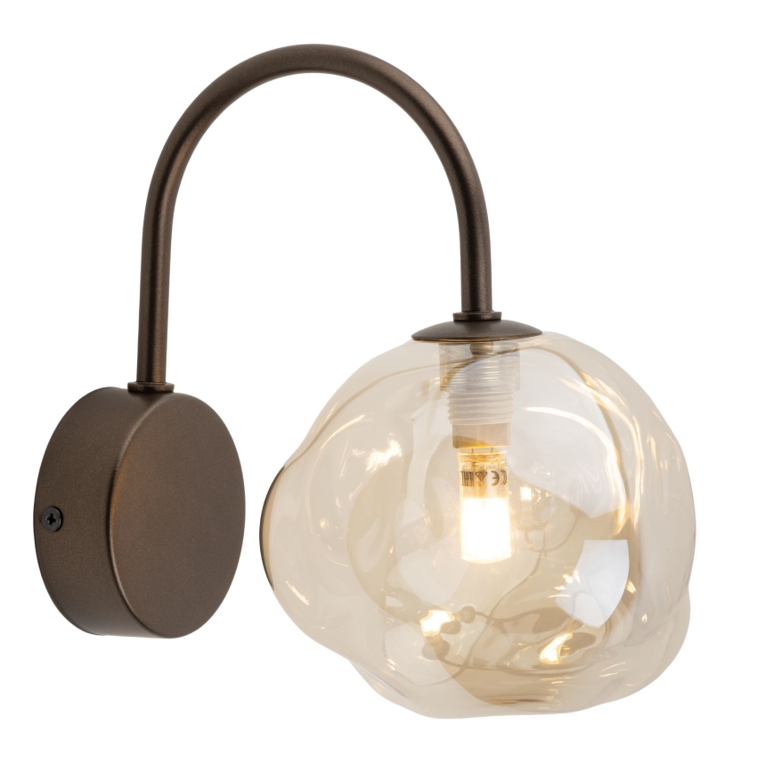 Brilagi - Vägglampa VULCANO 1xG9/8W/230V brun/rökig beige