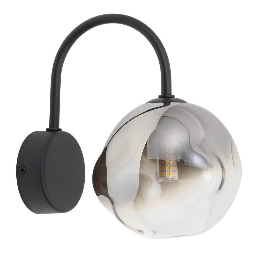 Brilagi - Vägglampa VULCANO 1xG9/8W/230V svart/rökfärgad