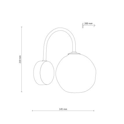 Brilagi - Vägglampa VULCANO 1xG9/8W/230V svart/rökfärgad